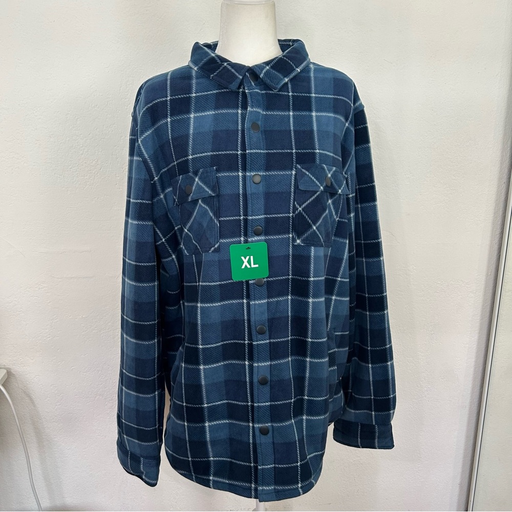 Voyager Men's Super Plush Shirt Jacket, Blue, Size XL
New with Tags